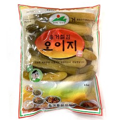 우리존 솔거 통 오이지 4kg-1Kg, 4팩, 4kg