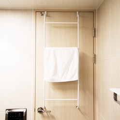 시나몬샵 화이트메탈 문걸이 욕실 수건 걸이, 단품, 1개