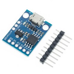 TINY85/ATTINY85 Digispark Kickstarter 마이크로 개발 보드 ATTINY85 모듈 Arduino IIC I2C USB 블루 블랙, [01] ATTINY85 Blue