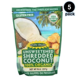 렛츠두오가닉 무설탕 유기농 코코넛칩 227g 5팩, 5개