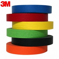 3M 칼라 종이 마스킹테이프 20mm x 40M 6색 택1, 3M 주황색