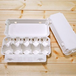 백색 10구 계란판 (밀폐형) 종이 체결형 난좌 종란포장 달걀판 상자 박스 케이스 선물용, 100개 1박스