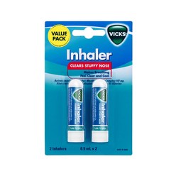 호주 빅스 코막힘완화 스틱 2개 한세트 Vicks Inhaler Nasal Decongestant 2 Pack, 1개