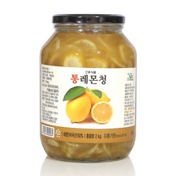 (고흥식품) 화학 첨가물이 없는 100% 통 레몬차, 2kg, 1개입, 1개