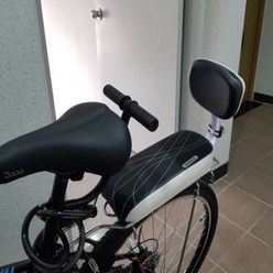 해시트리 자전거 유아 어린이 뒷좌석 시트 뒷안장, 자전거뒷안장(블랙), 1개