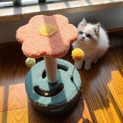 PETCA 고양이 기둥형 스크래쳐 사냥본능 고양이장난감, 핑크