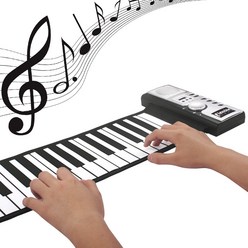 다기능 접이식 61K 롤 피아노 휴대용 핸드 롤업 전자 키보드