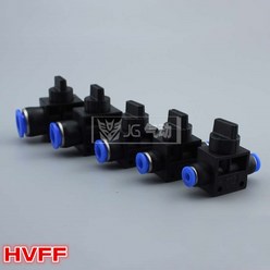 HVFF8 공압 흐름 제어 밸브 호스 커넥터 8mm 튜브 * 6 개/몫 크기 사용 가능