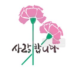 마이드림하우스 스텐실 스텐실도안 bj-4103사랑합니다 카네이션그림스텐실(캘리그라피)