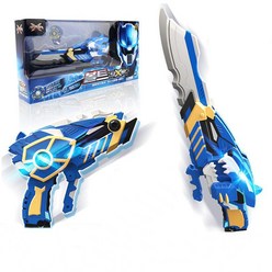 플라스틱 장난감 변형 보검 변형 장난감 칼 특공대 장난감, 푸른 색