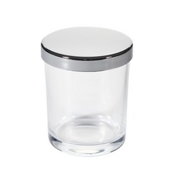 캔들 용기 투명 글라스 7온스 (실버 메탈리드포함) 기본 7oz 향초 재료 DIY