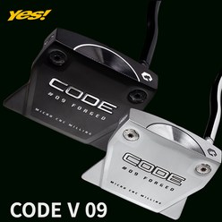예스골프 정품 CODE V 코드 5 09 포지드 단조 퍼터 말렛형, 블랙, 34인치