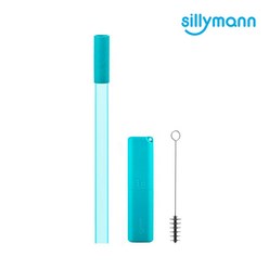 실리만 휴대용 실리콘 버블티 빨대세트 WSB2085 민트, 1개, 1개