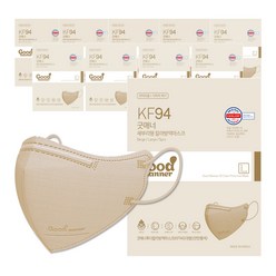 굿매너 2D 새부리형 컬러 마스크 KF94 대형 50매(5매입x10개), 5매입, 10개, 베이지