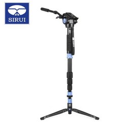 Sirui p-424sr vh-10 kinker shaft 비디오 다기능-monopod carbon, 한개옵션0