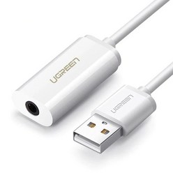 USB2.0 to 스테레오 컨버터 3.5mm 4극 오디오 연결 무전원 이어폰잭 이어폰젠더 애플 안드로이드 호환 PC 노트북 이어셋