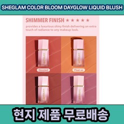 (현지 SHEGLAM COLOR BLOOM DAYGLOW LIQUID BLUSH SHIMMER FINISH (쉬글램 컬러 블룸 데이글로우 리퀴드 블러셔 쉬머 피니쉬), Love Cake, 1개