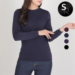 [스타일랑] 썸바디 여성 겨울용 히팅 핫 안감 기모 라운드 티셔츠