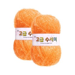 울클럽 수세미실 80g 2볼 (총 160g), 143감귤색, 1개