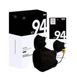 바이오셀프케어 KF94 마스크 중형 블랙 개별포장 50매x1박스, 50개입, 1개