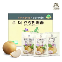 22년 햇배 직접 재배 저온착즙 도라지생강배즙 110ml 50포/경남 하동 대남농원, 50팩