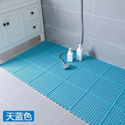 CNTCSM 욕실매트 미끄럼방지매트 샤워샤워 손씻기 화장실매트 화장실 물막이 펀칭샵, 스카이블루