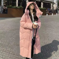 겨울 가운 롱 패딩 한국판 루즈핏 날씬해 보이는 패션 임부복