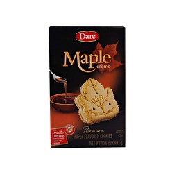 Dare 캐나다 메이플 리프 크림 쿠키 과자 10.6oz(300g) 3팩 Maple Leaf Cream Cookies, 1개, 300g