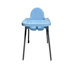 레스토랑키즈체어 아기 식당용 업소용 식탁 유아 트레이 어린이 의자, 블루, 1개