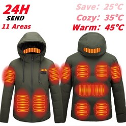 발열조끼 열선 온열 조끼 지역 남성용 남성 여성 스마트 재킷 가 겨울 사이클링 따뜻한, 11개 지역 gr, l