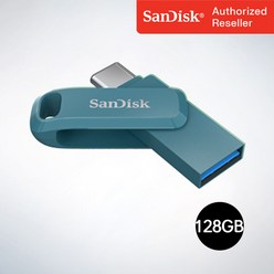 샌디스크 USB 메모리 Ultra Dual Go 울트라 듀얼 고 Type-C OTG USB 3.1 SDDDC3 128GB 나바지오블루, 128기가, Navagio Blue