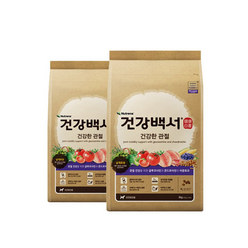 건강백서 전연령 생선 건강한 관절 애견사료, 2kg, 3개