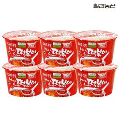 칠갑농산 매운 국물 떡볶이 292g x 6개 / 컵떡볶이