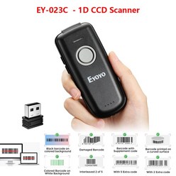 바코드스캐너 무선바코드리더기 핸드스캐너 휴대용 블루투스 이미지 스크린 스캐닝 리더 무선 레이저 바코드 스캐너 윈도우 안드로이드, 3.EY023C 1D CCD