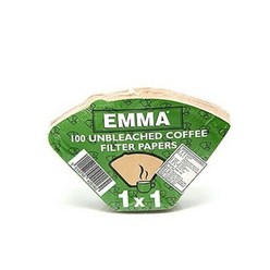 EMMA 엠마 천연펄프 100% 커피여과지 100매 1-2인용 소형커피필터, 1개, 100개입