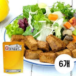 [아침] 바로드숑 오리지널 큐브 닭가슴살, 6팩, 100g