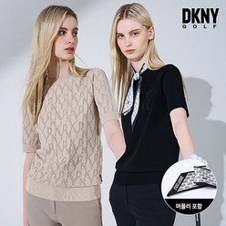 [DKNY GOLF] 여성 반팔 니트 2종 + 스카프 1종 (쇼핑백 동봉) HDGS239203