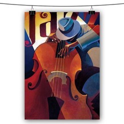 캔버스그림 캔버스프린트 거실액자 음악 재즈 색소폰 바이올린 빈티지 아트 포스터 캔버스 페인팅 벽 인쇄 사진 거실 모던 카페 바 홈 데코, 13.30X40cm Unframed 1