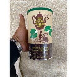 Trader Joe's 트레이더조 수마트라 미디엄 다크 로스트 분쇄커피 369g 2팩 Organic Sumatra Coffee(369g)