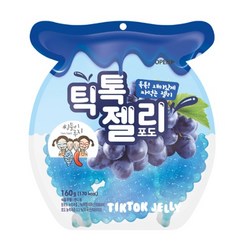 틱톡젤리 포도맛 1EA 쌍둥이루지 젤리 HACCP 인증, 1개, 160g