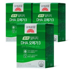 고려은단 퓨어 알티지 DHA 오메가3 식물성캡슐, 60정, 3개