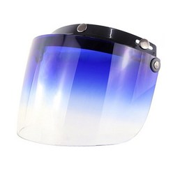 헬멧 바이저 윈드 스크린 오픈페이스 바이크 오토바이 버블 렌즈 쉴드 3 스냅, [02] Blue