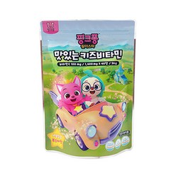 NEW 캐릭터 핑크퐁 원더스타 맛있는 키즈비타민 40정, 1개