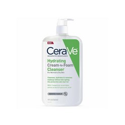 [CeraVe] 세라비 Hydrating 크림 투 폼 클렌저 Hyaluronic Acid 562mL, 1개