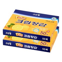 크린랩 크린랲 위생 비닐장갑 프리미엄 50매입 일회용품 1회용 주방/요리/다용도, 2개, 50개입