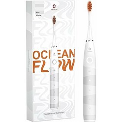 Oclean Flow 전동 칫솔 180일간 배터리 IPX7 방수 5 모드 조작 음파식 리니어 모터 USB Type-C 충전식 5시간 급속 충전 화이트 Oclean Flow 電動歯