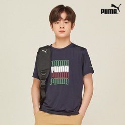 [PUMA] NEW 푸마키즈 주니어 데일리 반팔티셔츠 네이비