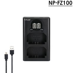 소니 NP-FZ100 호환 LCD 듀얼 충전기 C타입5핀겸용 A7M4 A7M3 A7R3, 상세내용표시