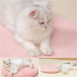 요기쏘 고양이 반려묘 발도장 꾹꾹이 매트 쿠션 방석 핑크 스테이마약방석 캣방 포켓네스트
