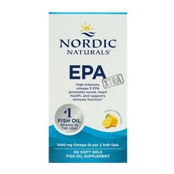노르딕내츄럴스 EPA 엑스트라 1640 mg (EPA 1060/ DHA 260) 오메가 3 레몬맛 60 소프트젤, 1개, 60개입